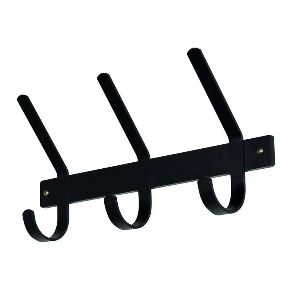 Kompakte 3 Haken Garderobe aus Stahl - Daharas