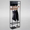 Kompakte Garderobe aus MDF & Glas & Metall - Sayetta