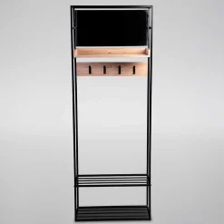 Kompakte Garderobe aus MDF & Glas & Metall - Sayetta