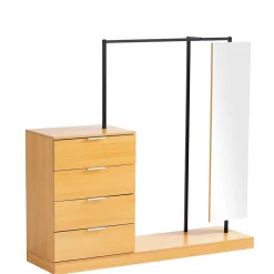 Kompakte Standgarderobe mit Spiegel - Jannick