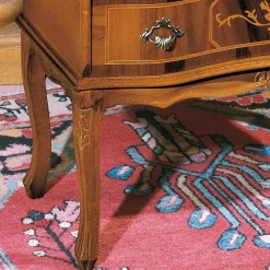 Kompakter Schreibsekretär in Nussbaum Agosto im Barockstil