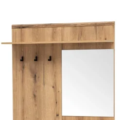 Kompakt-Garderobe in Eiche Optik und Graugrün - Oliva