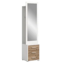 Kompaktgarderobe in Weiß mit Asteiche - Wakes