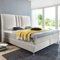 Komplett Boxspringbett in Creme - Skowera