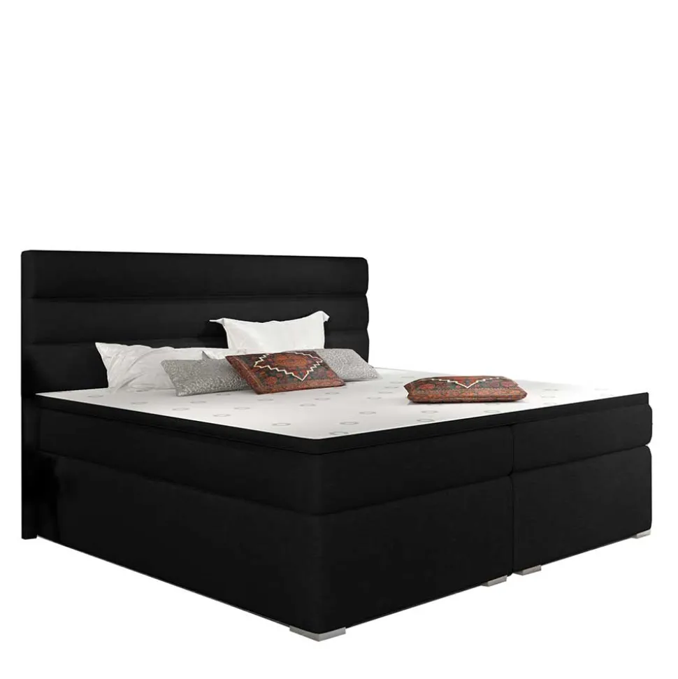 Komplett Polsterbett in Schwarzbraun - Prabhaa