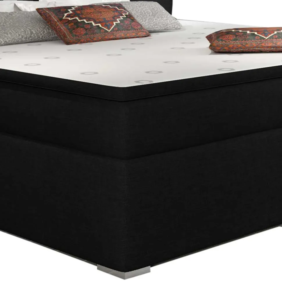 Komplett Polsterbett in Schwarzbraun - Prabhaa