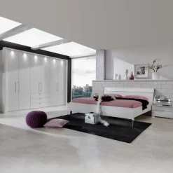 Komplett Schlafzimmer Manchester in Weiß (vierteilig)