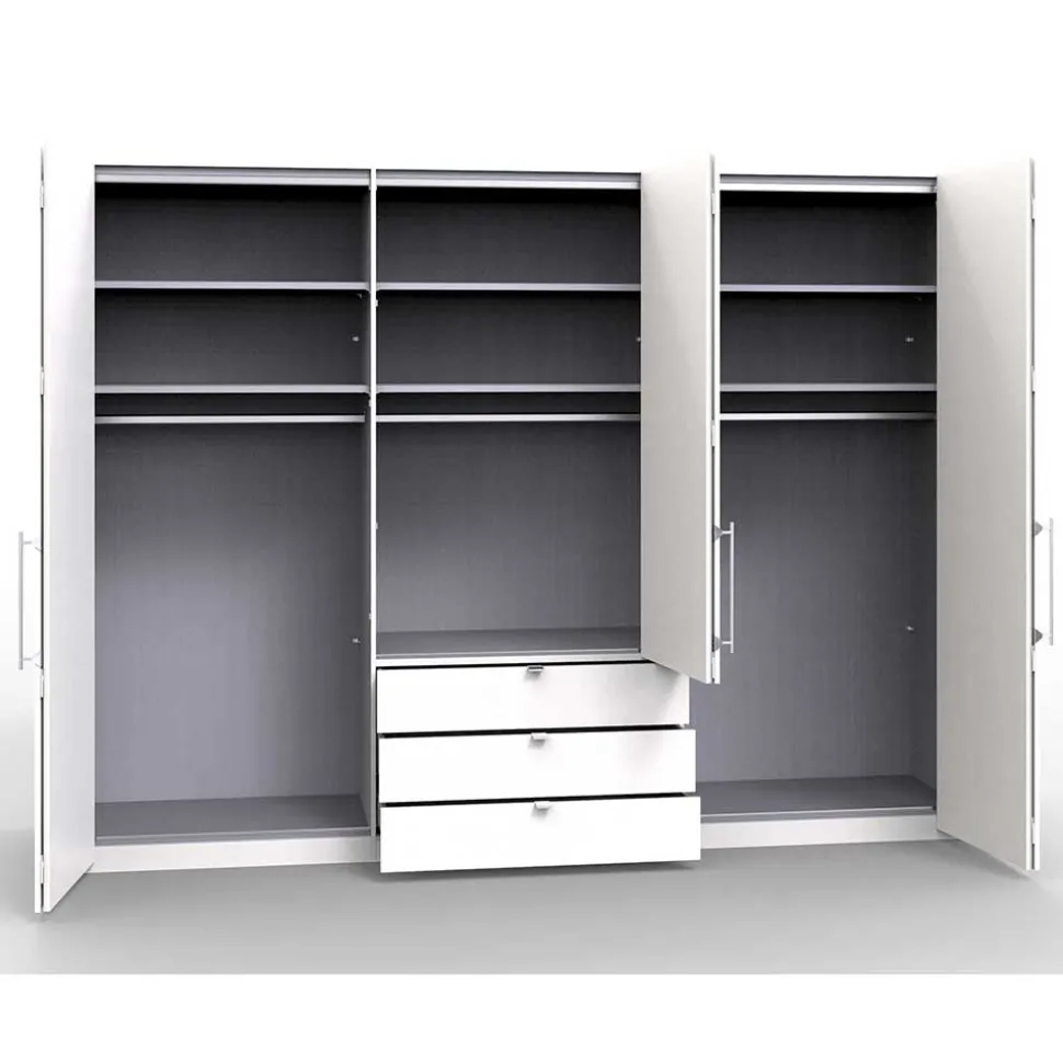 Komplett Schlafzimmer Manchester in Weiß (vierteilig)