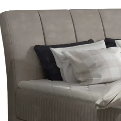 Komplettbett in Beige Chenillebezug - Tamba