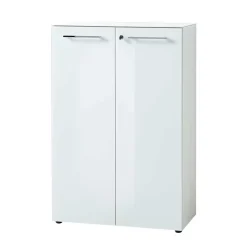 Komplette Büro Einrichtung in Weiß - Fidania (fünfteilig)