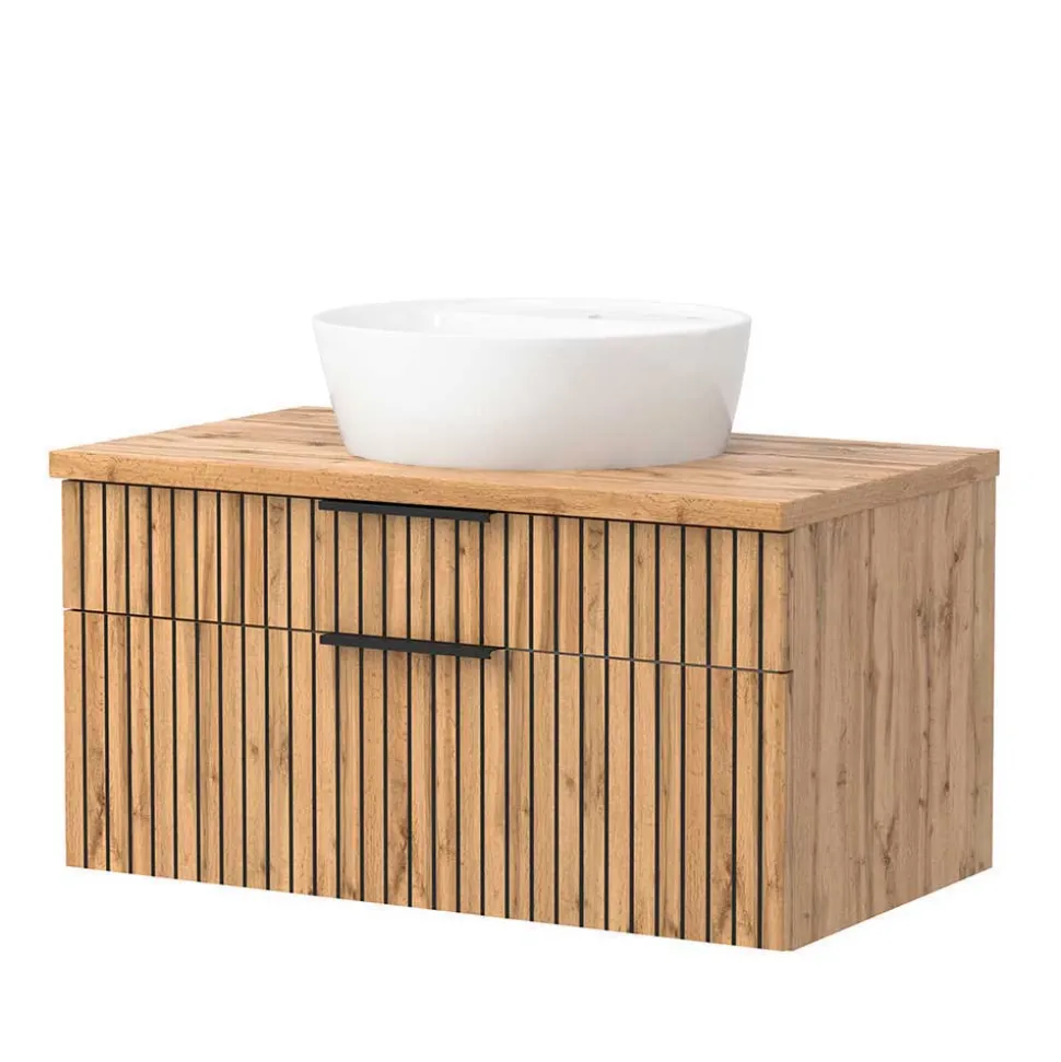 Kompletteinrichtung Badmöbel modern - Crystoga (fünfteilig)