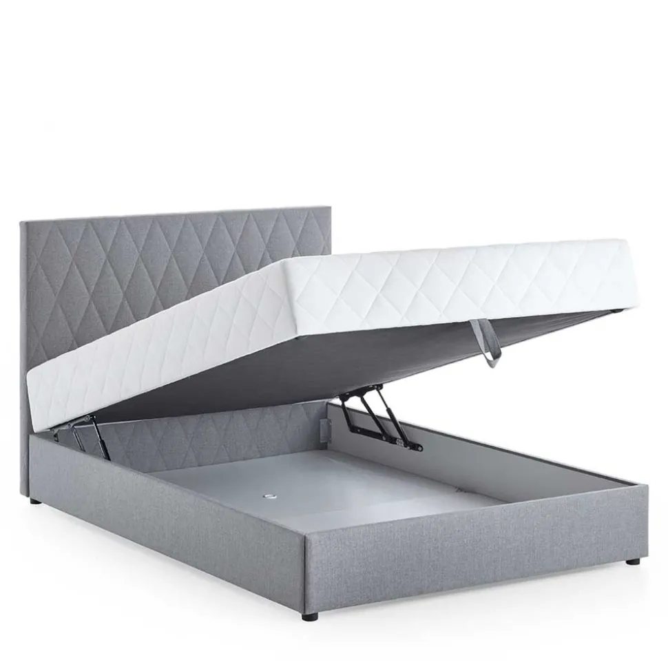 Komplettes Polsterbett H2 mit Stauraum - Enda