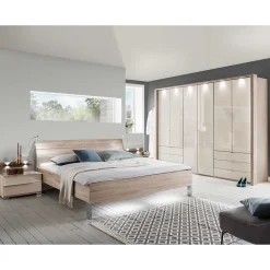 Komplett-Schlafzimmer in Creme - Rativian (vierteilig)