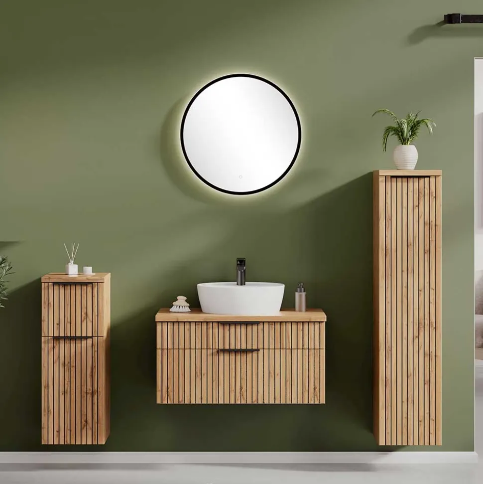 Komplettset Badeinrichtung modern - Crystoga (vierteilig)