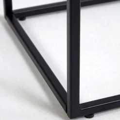 Konsolen Tisch mit Keramik Platte in Marmoroptik - Glancossa