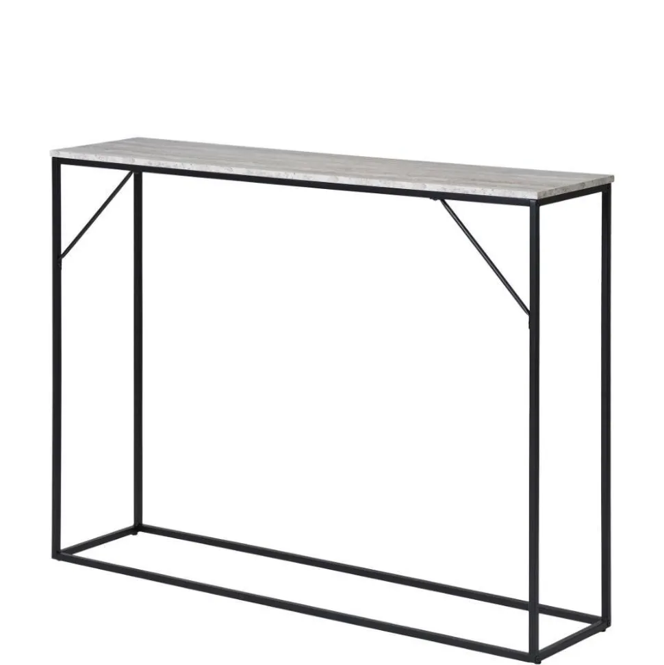 Konsolentisch in Marmoroptik Beigegrau - Chica