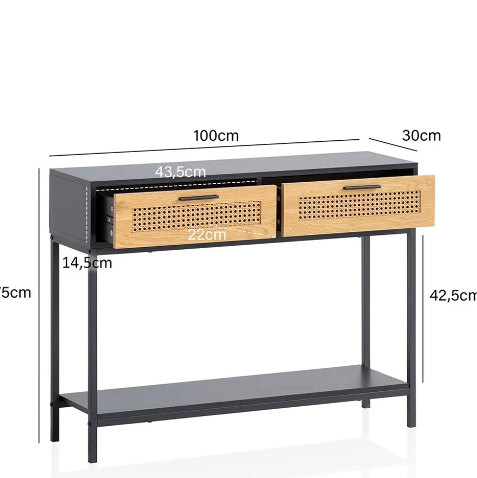 Konsolentisch in Natur und Schwarz - Around