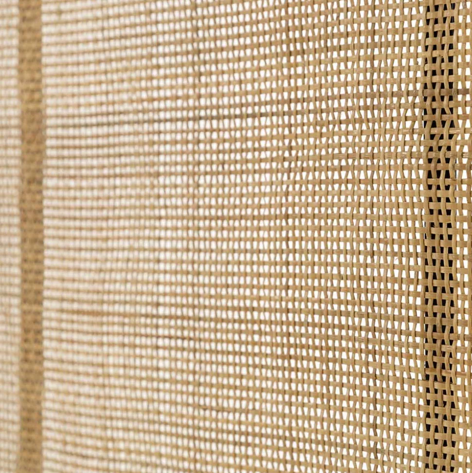 Kopfteil aus Rattan in Schwarz mit Geflecht - Aschau