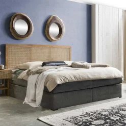 Kopfteil mit Wiener Geflecht und Teakholz Rahmen - Teako