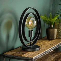 Kreis Design Tischlampe in Dunkelgrau - Canduss