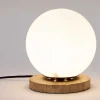 Kugel Tischlampe aus Milchglas Weiß - Zadura