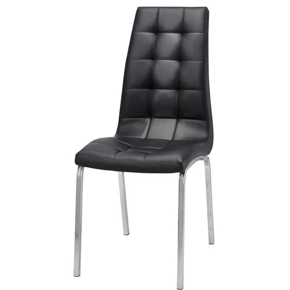 Kunstleder Esstischstühle in Schwarz - Stufanias (2er Set)