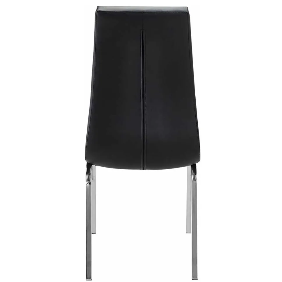 Kunstleder Esstischstühle in Schwarz - Stufanias (2er Set)