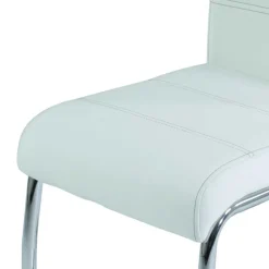 Kunstleder Esszimmer Stühle in Weiß - Mengiz (Set)