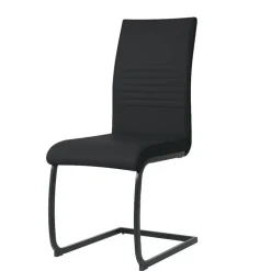 Kunstleder Freischwinger in Schwarz - Pencras (2er Set)