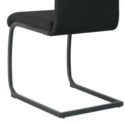 Kunstleder Freischwinger in Schwarz - Pencras (2er Set)