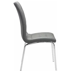 Kunstleder Küchenstühle in Grau - Alonso (2er Set)