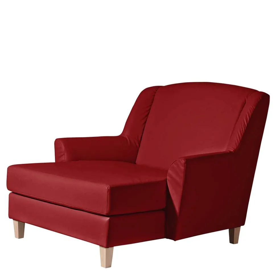 Kunstleder Megasessel in Rot - Pulnion