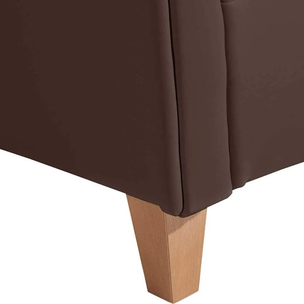 Kunstleder Ohrensessel in Braun - Ziller