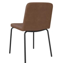 Kunstleder Polsterstühle in Braun - Laddion (2er Set)