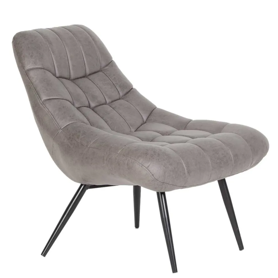 Kunstleder Sessel ohne Armlehnen mit Quadratsteppung - Gabryel