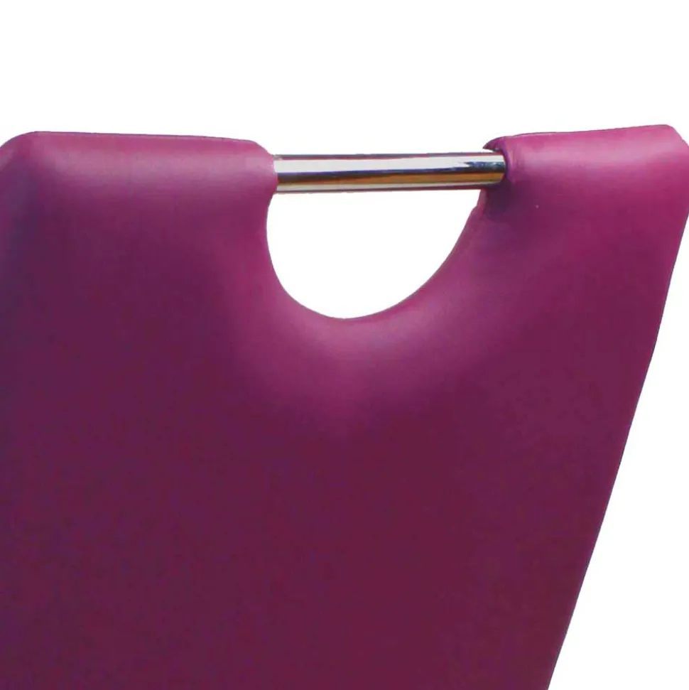 Kunstleder Stapelstühle in Bordeaux - Nigari (4er Set)