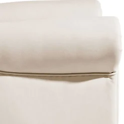 Kunstleder Wohnzimmersessel in Beige und Buche - That