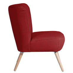 Kunstledersessel in Rot - Lilano