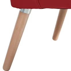 Kunstledersessel in Rot - Lilano