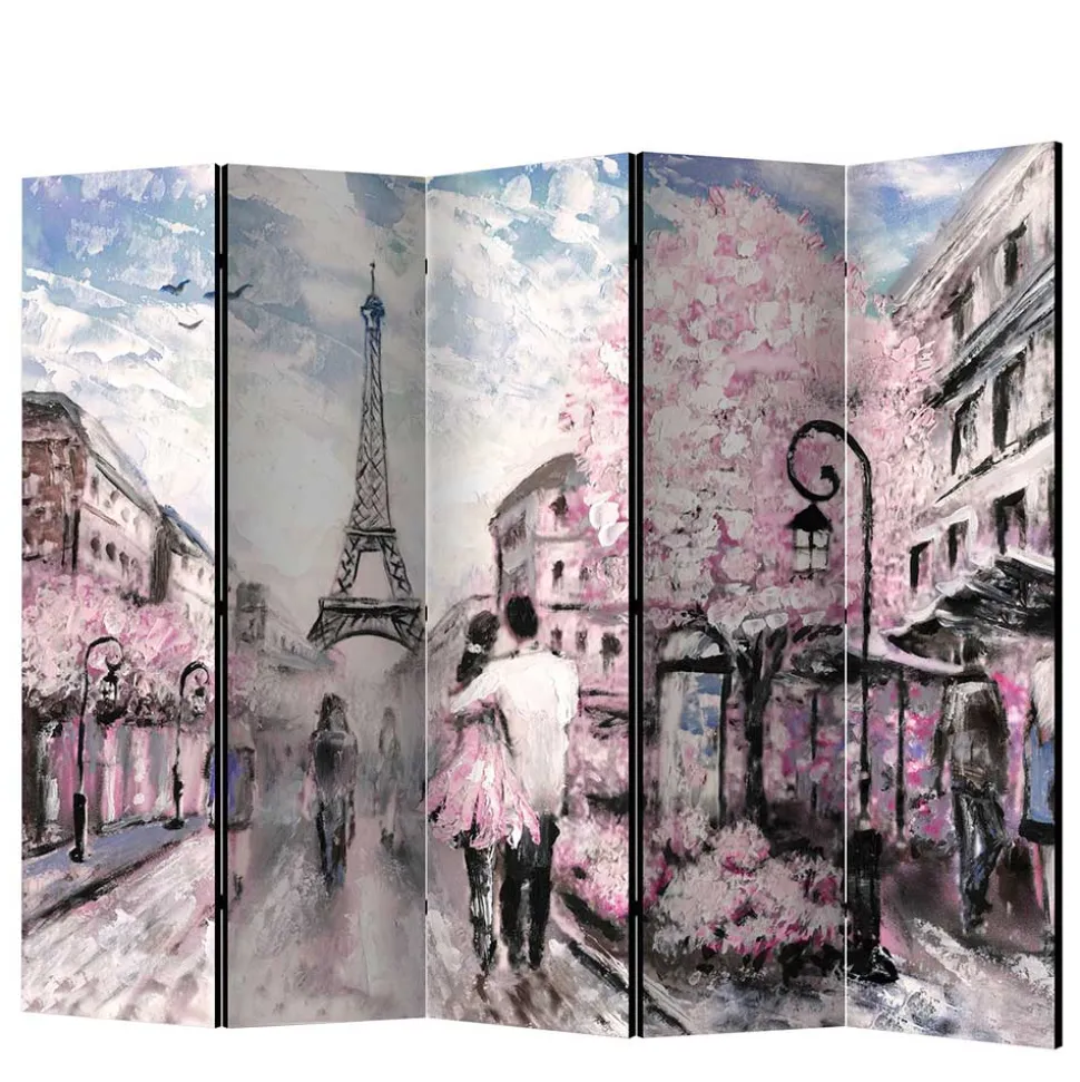 Kunstmotiv Paravent mit Romantikszene in Paris - Estern