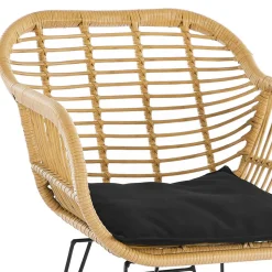 Kunstrattan Armlehnstuhl in Beige - Olessa (2er Set)