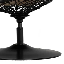 Kunstrattan Drehsessel in Schwarz - Ojeva