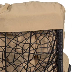 Kunstrattan Drehsessel in Schwarz - Ojeva