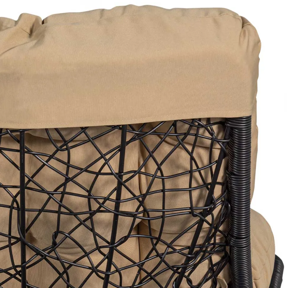 Kunstrattan Drehsessel in Schwarz - Ojeva