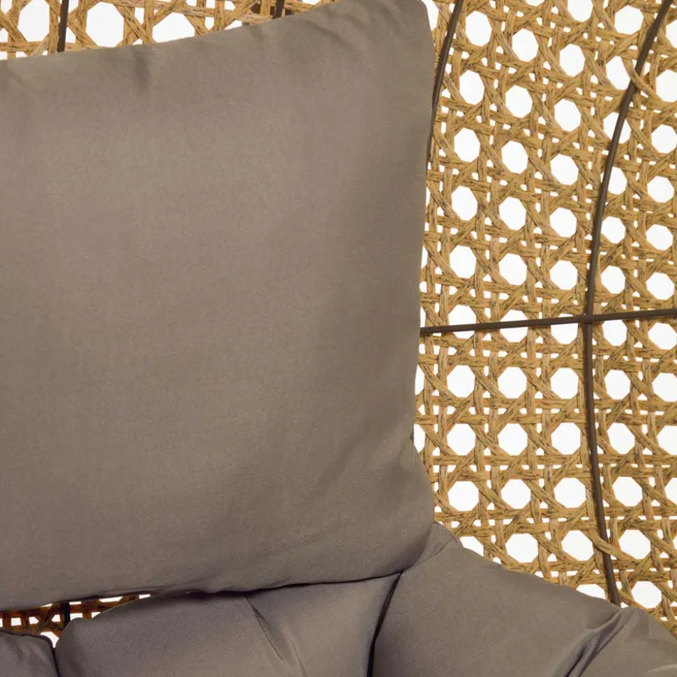 Kunstrattan Hängesessel in Naturoptik Beige - Trokania