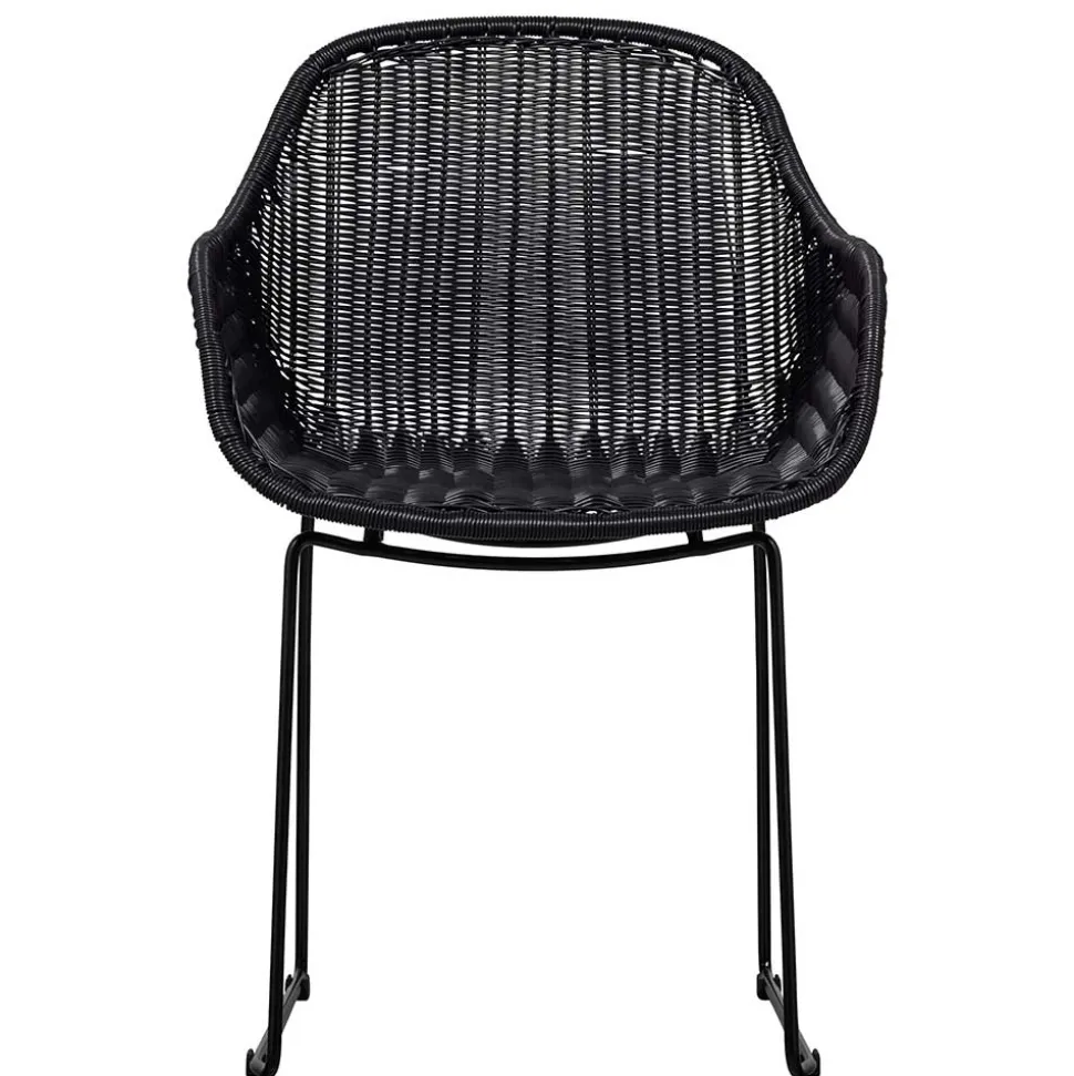 Kunstrattan Stühle in Schwarz - Delhia (2er Set)