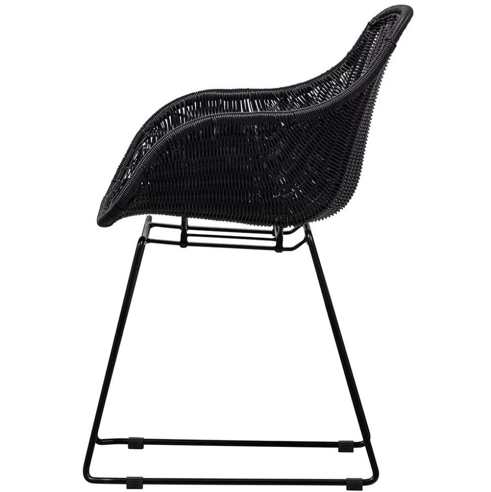 Kunstrattan Stühle in Schwarz - Delhia (2er Set)