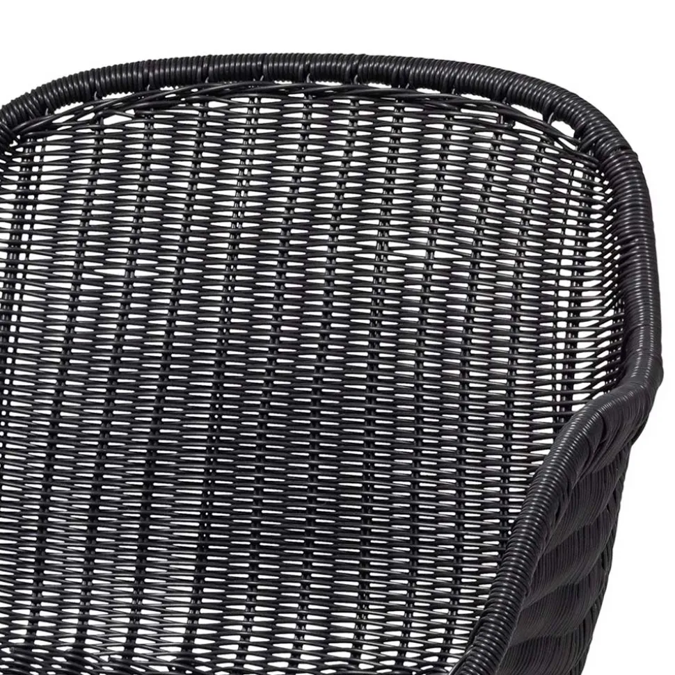 Kunstrattan Stühle in Schwarz - Delhia (2er Set)