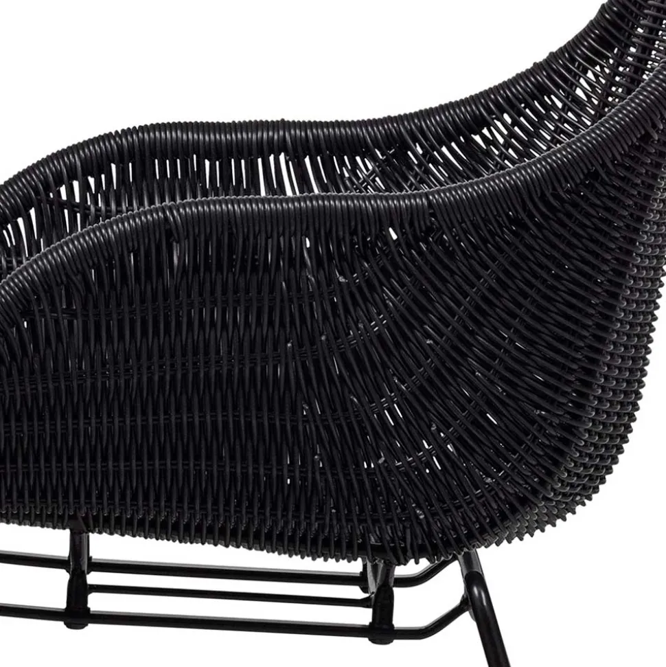 Kunstrattan Stühle in Schwarz - Delhia (2er Set)