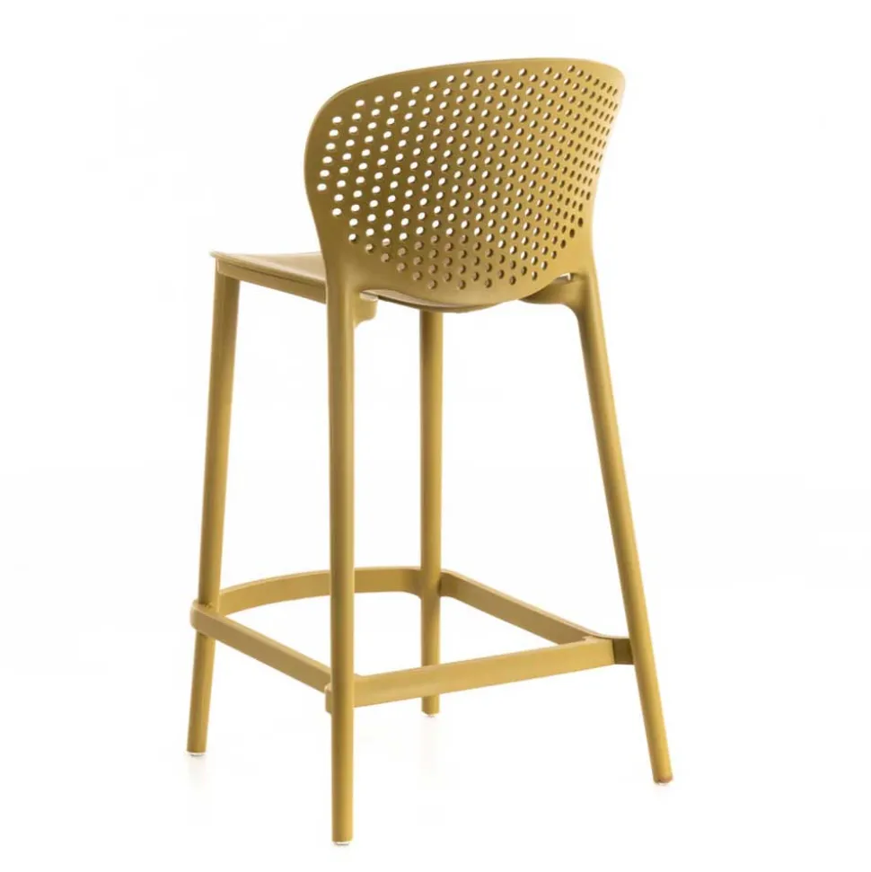 Kunststoff Barstühle in Gelb - Vlatu (2er Set)